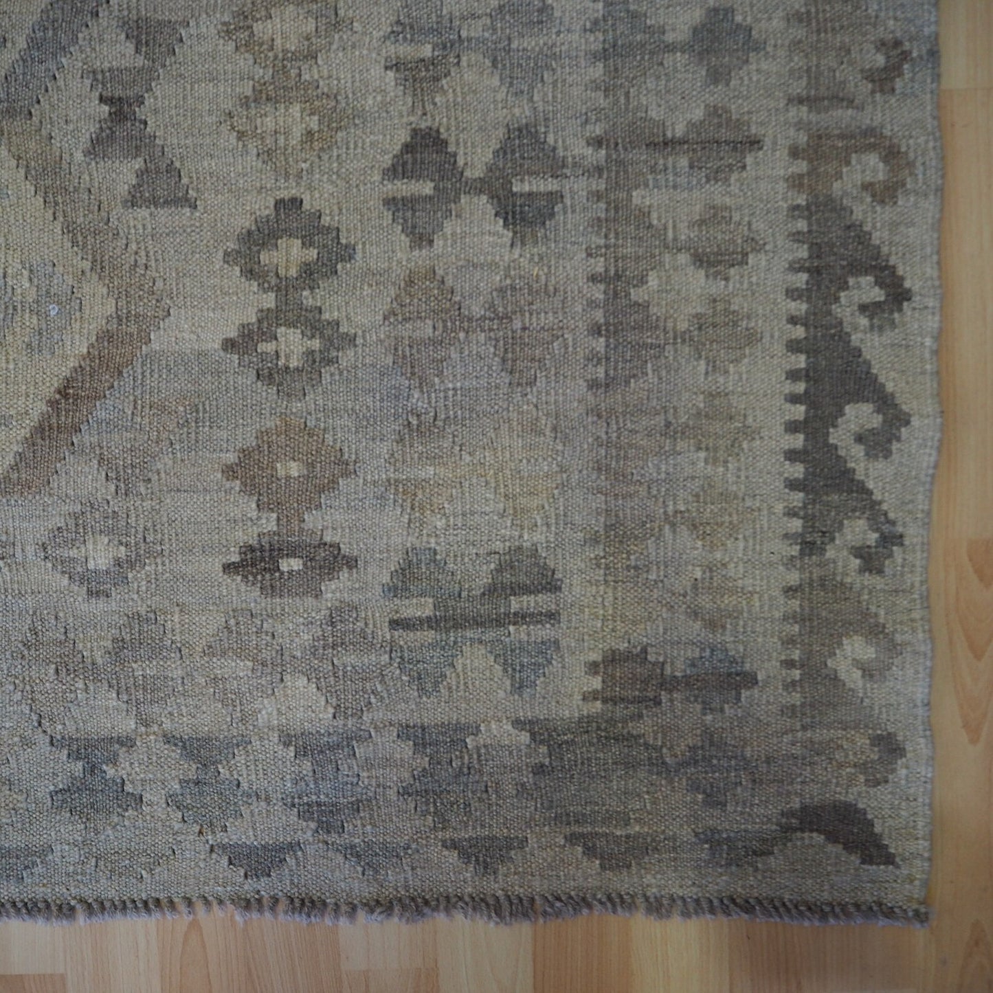 Undyed Natural colour Maimana Kilim.