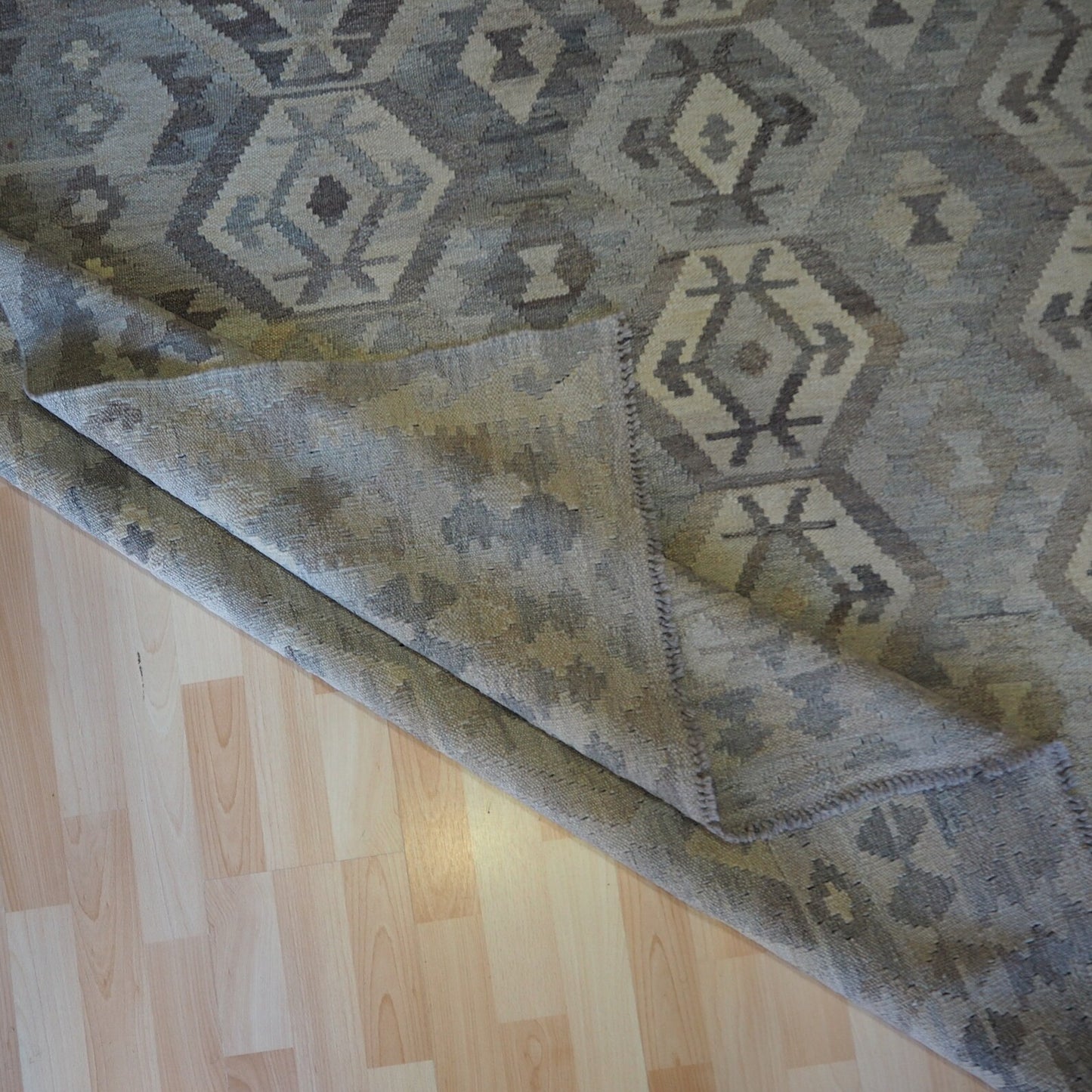 Undyed Natural colour Maimana Kilim.