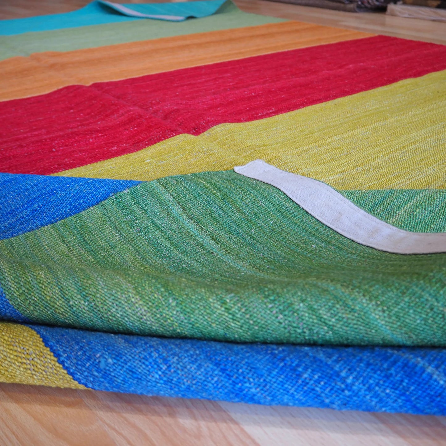 Contemporary striped design kilim