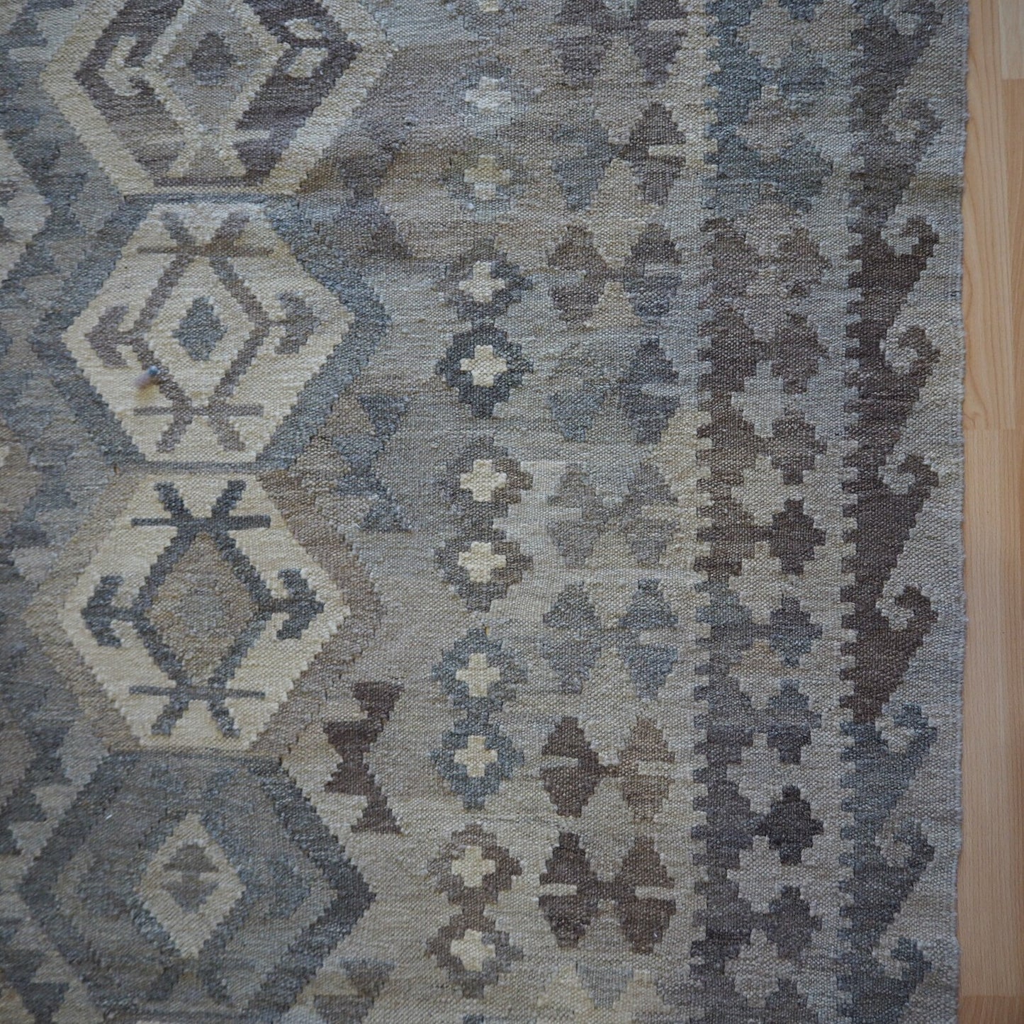 Undyed Natural colour Maimana Kilim.