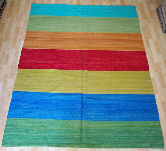 Contemporary striped design kilim