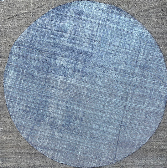 Round Contemporary modern Rug.