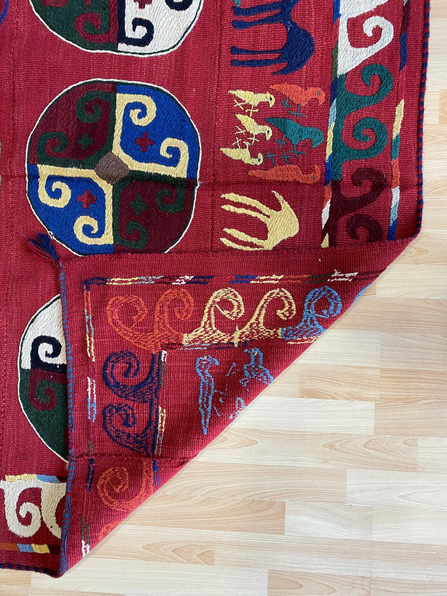 Suzani Vintage Embroidered Kilim
