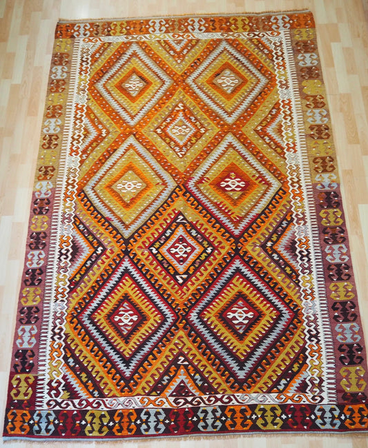 Vintage Tribal Geometric Design kilim
