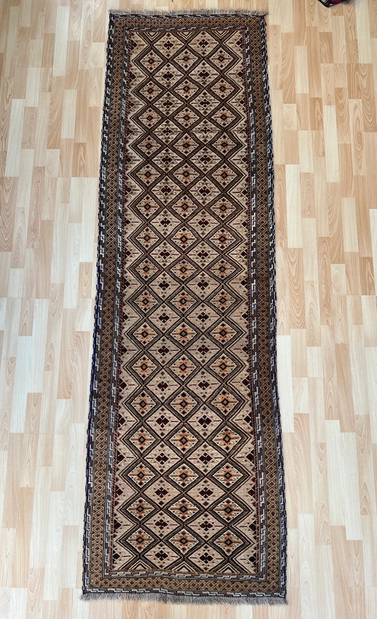 Afghan Mushwani hand knotted rug Runner.