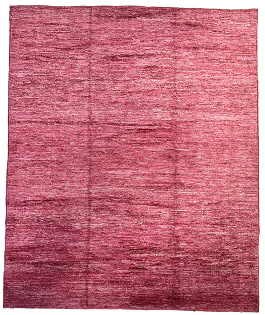 Plain Red Contemporary Rug.