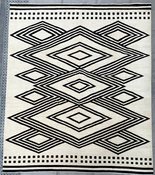 Black And White Moroccan Rug