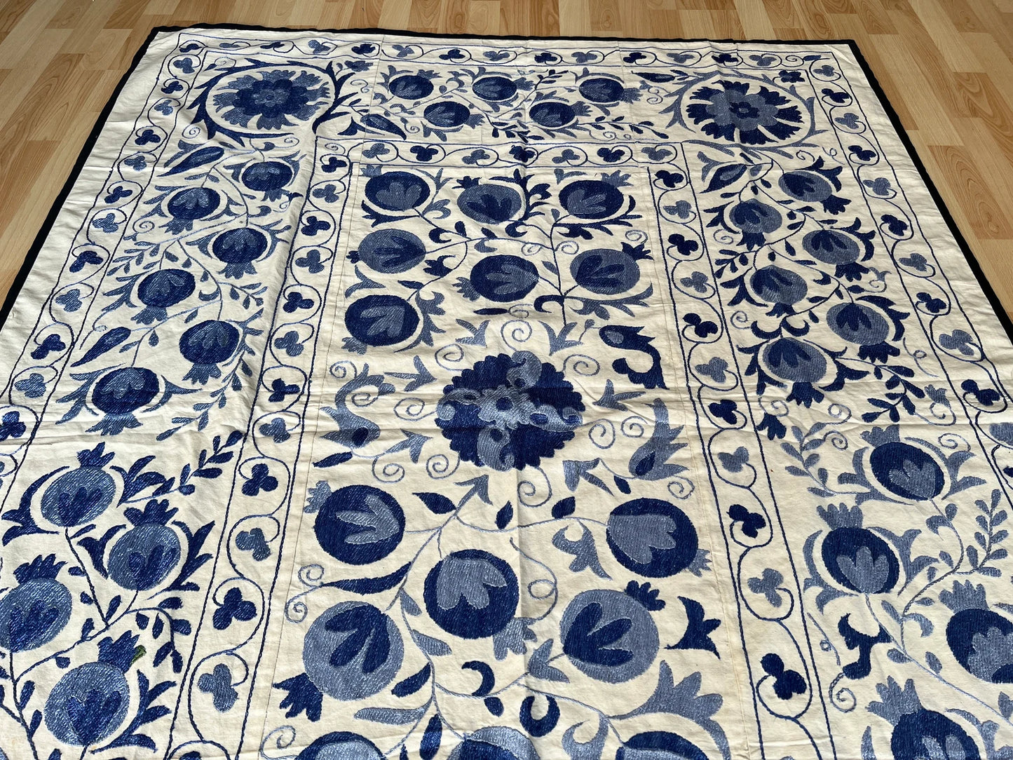 Vintage Suzani Silk Embroidered