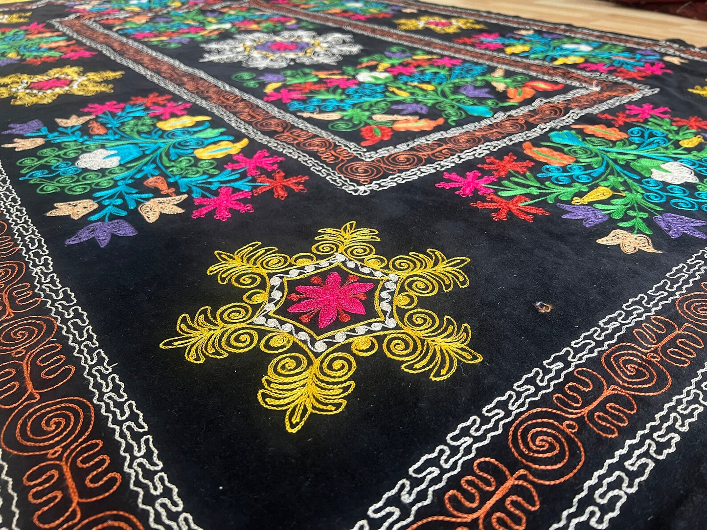 Velvet Silk Suzani Embroidered