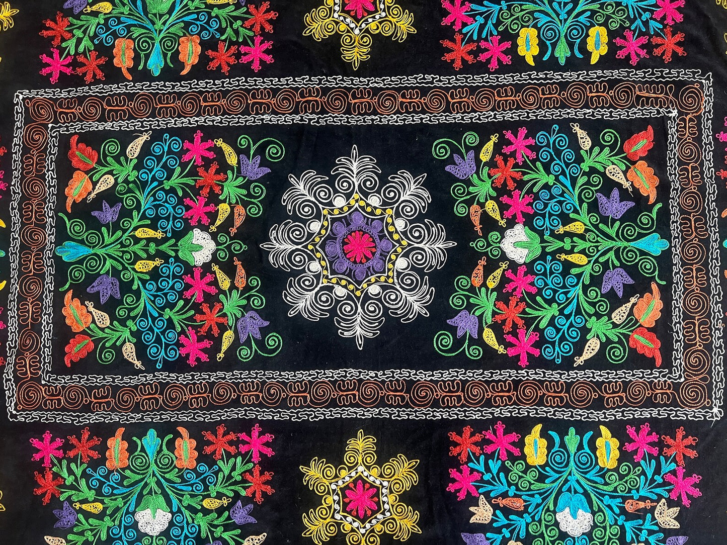 Velvet Silk Suzani Embroidered