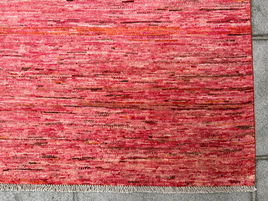 Plain Pink Organic dyed wool rug