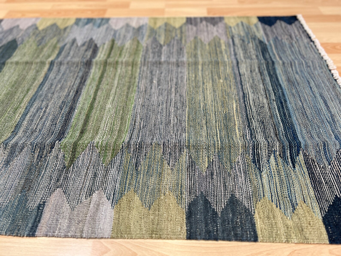 Contemporary Striped design Kilim Runner.